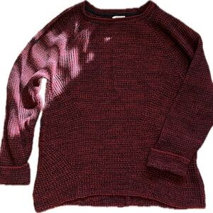 Style & Co. Maroon & Black Crew Neck Sweater - 100% Polyester